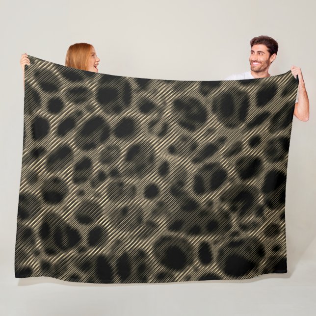 Gradient sepia schmale Streifen über erblindete Lö Fleecedecke (Beispiel)