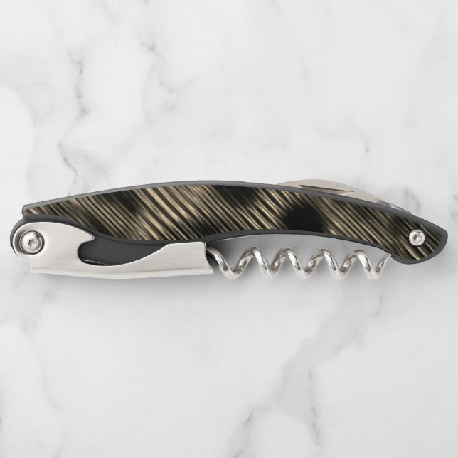 Gradient sepia schmale Streifen über erblindete Lö Kellnermesser (Vorderseite)