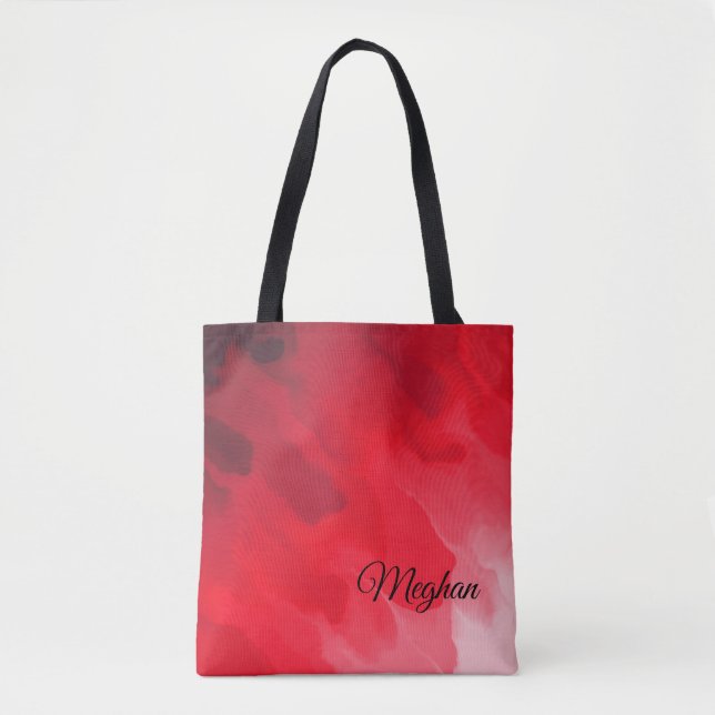 Gradient Shades of Red in Wavy Muster (Vorderseite)
