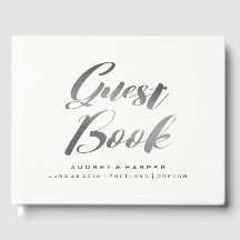 Gradient Silver Gray Einfache Personalisierte Hoch