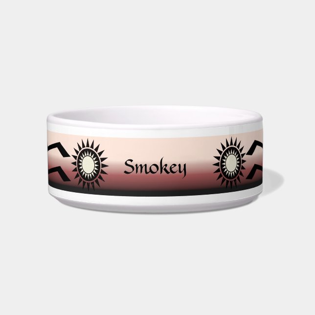 Gradient Soft Toned Southwestern Style Pet Bowl Napf (Vorderseite)