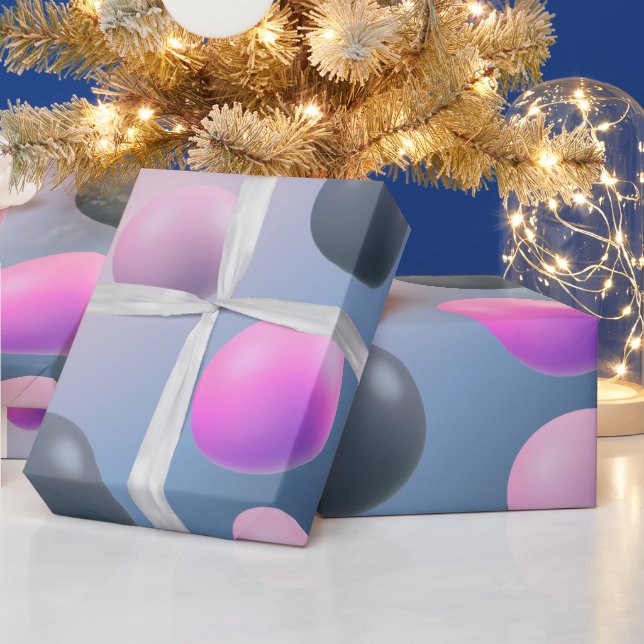 Gradient Spheres Delight Wrapping Paper Geschenkpapier (Feiertage)
