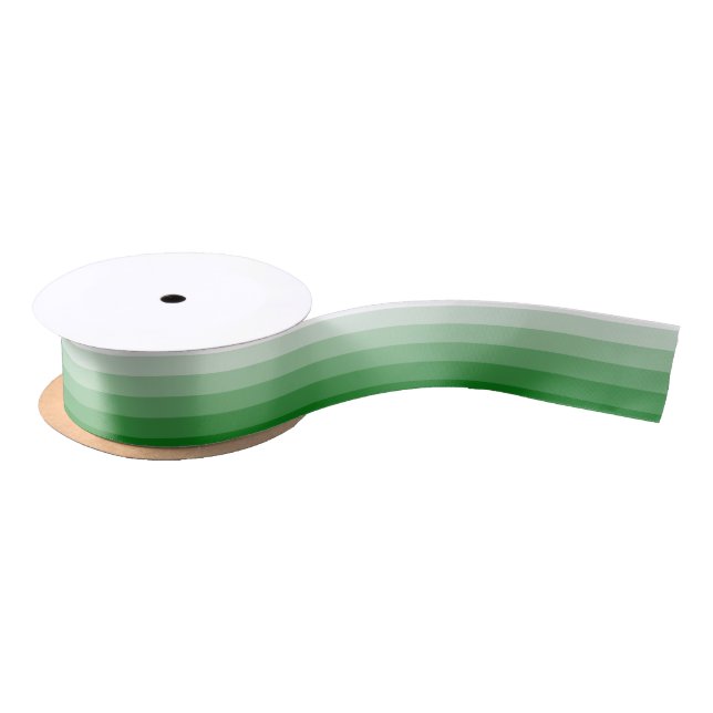 Gradient Square Kelly Green to White Satinband (Spule)