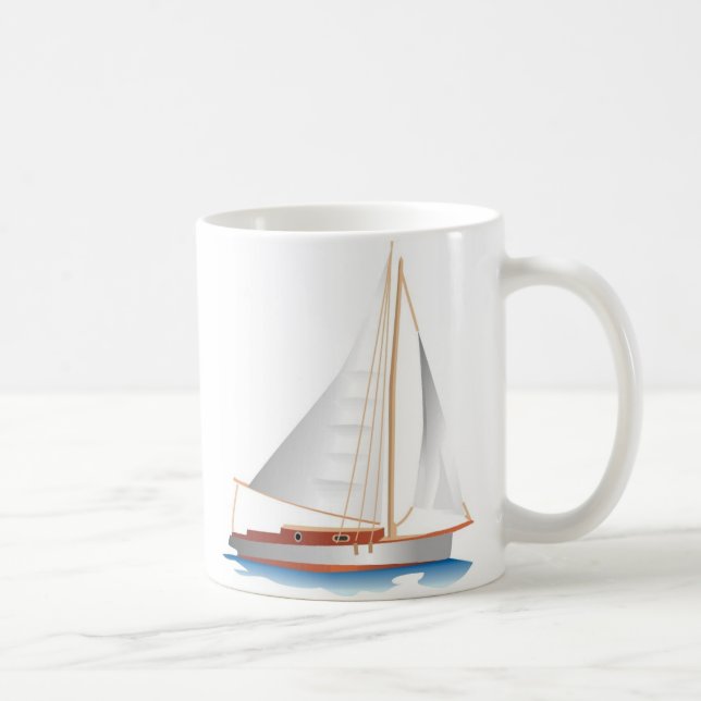 Gradient Style Sailboat Tasse (Rechts)