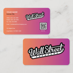 Gradient Sunset Horizon Business Card Visitenkarte