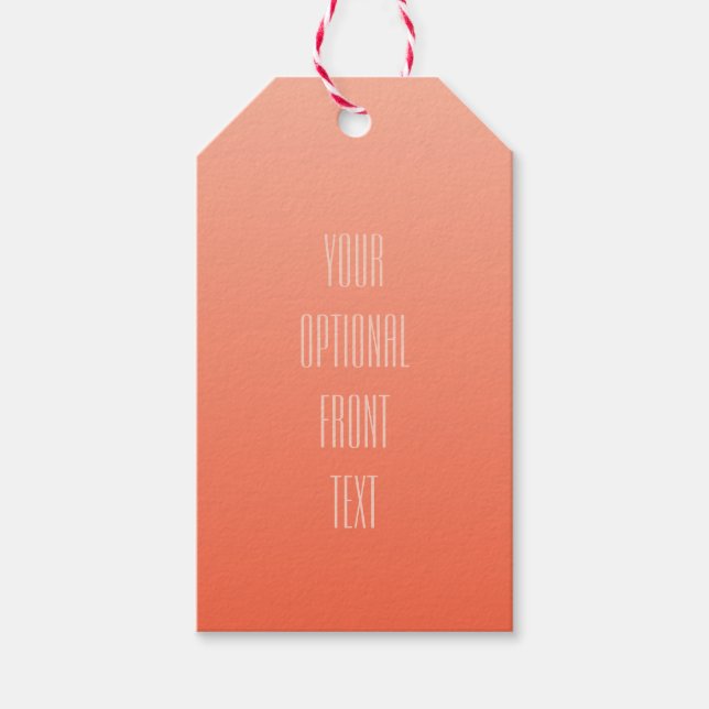Gradient-Tags für benutzerdefinierte Textgeschenke Geschenkanhänger (Vorderseite)