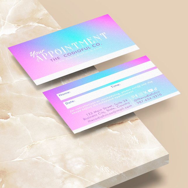 Gradient Termin Card Treuekarte (Von Creator hochgeladen)