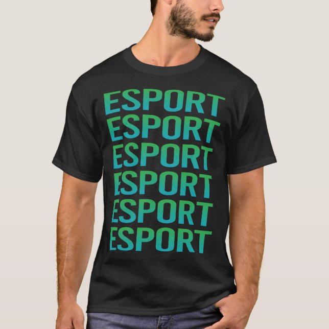 Gradient Text Esports T-Shirt (Vorderseite)