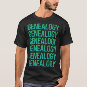 Gradient Text Genealogie Genealoge T-Shirt
