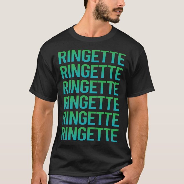 Gradient Text Ringette T-Shirt (Vorderseite)