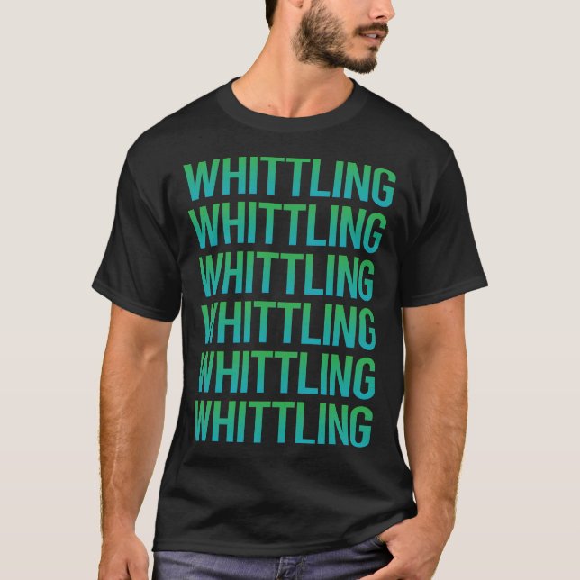 Gradient Text Whittling T-Shirt (Vorderseite)