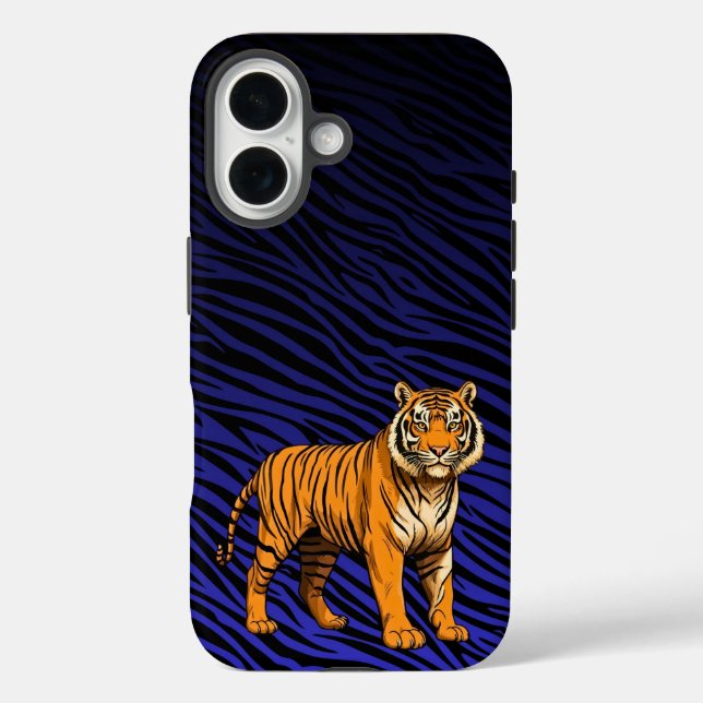 Gradient Tiger Pattern with Tiger  Case-Mate iPhone Hülle (Rückseite)
