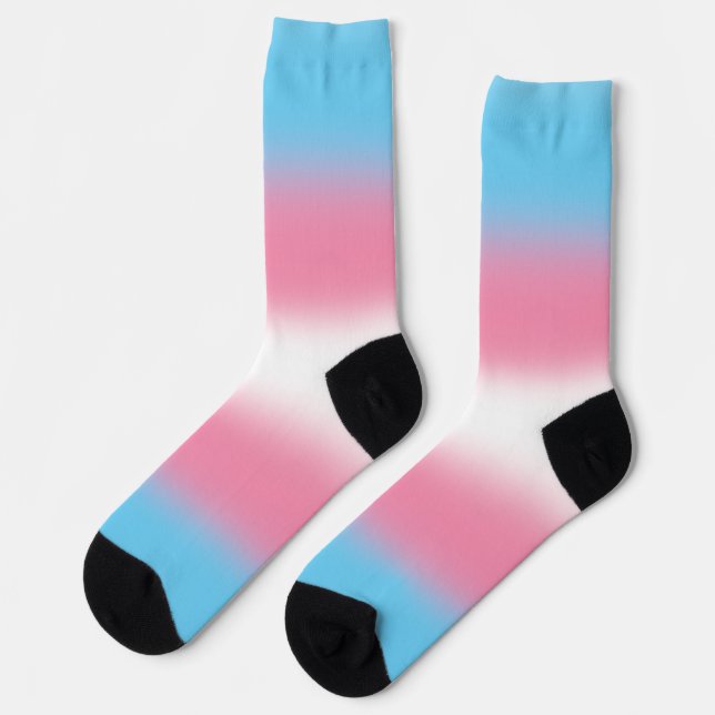 Gradient Trans-Stolz  Socken (Linkes Detail)