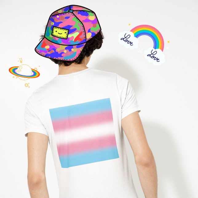 Gradient Transgender Prilag - Trans Flag T-Shirt (Von Creator hochgeladen)