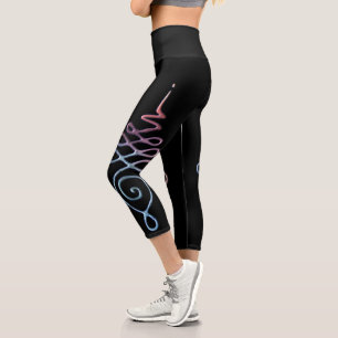 Gradient Unalome Capri Leggings