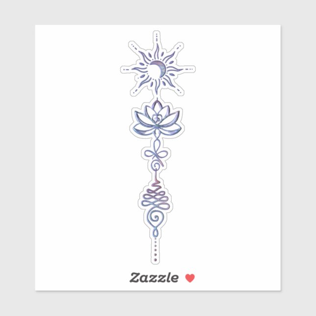 Gradient Unalome Group  Aufkleber (Blatt)