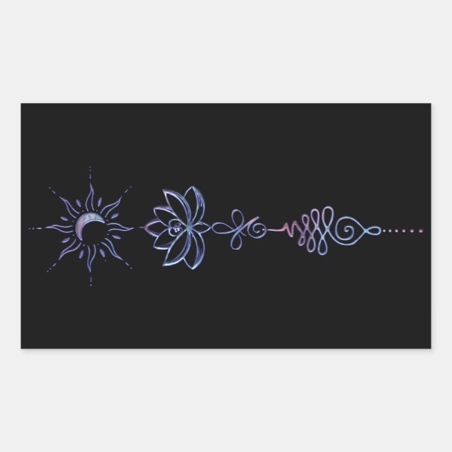 Gradient Unalome Group  Rechteckiger Aufkleber (Vorderseite)