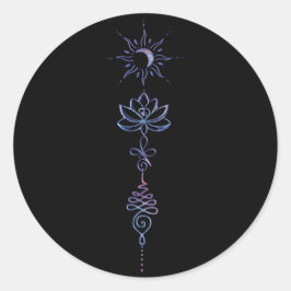 Gradient Unalome Group  Runder Aufkleber