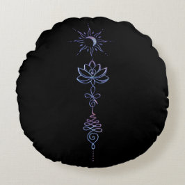 Gradient Unalome Group  Rundes Kissen