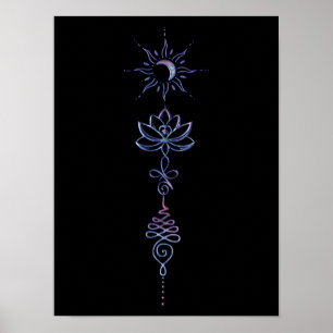Gradient Unalome Gruppe Poster