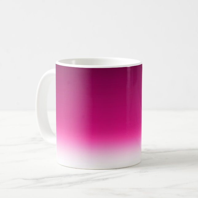 Gradient weiß rosa burgunder kaffeetasse (Vorderseite Links)