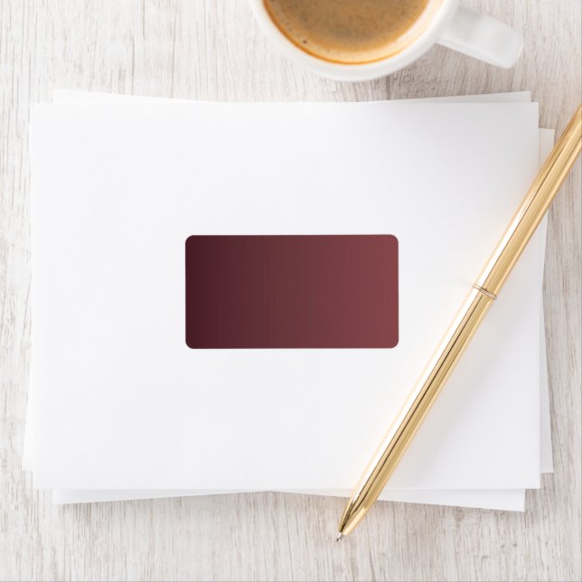 Gradient Wine Mauve Design Adressaufkleber (Insitu)
