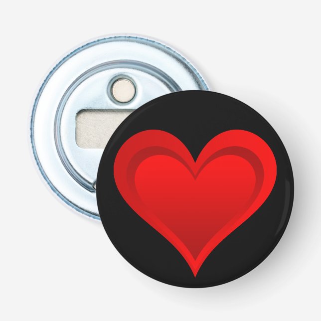 Gradienten ROTE LIEBE HERZ + Ihr Text und Ihre Ide Flaschenöffner (Vorderseite)