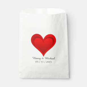 Gradienten ROTE LIEBE HERZ + Ihr Text und Ihre Ide Geschenktütchen