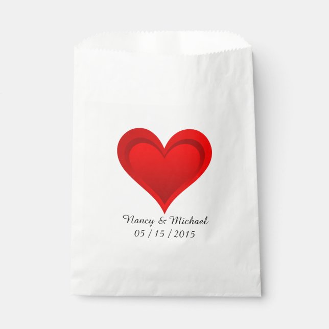 Gradienten ROTE LIEBE HERZ + Ihr Text und Ihre Ide Geschenktütchen (Vorderseite)