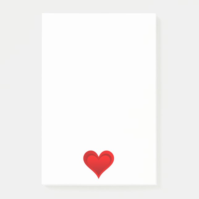 Gradienten ROTE LIEBE HERZ + Ihr Text und Ihre Ide Post-it Klebezettel (Vorderseite)