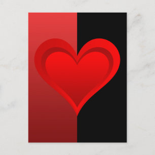 Gradients RED LIEBE HERZ + Ihr Backgr. Ideen Postkarte