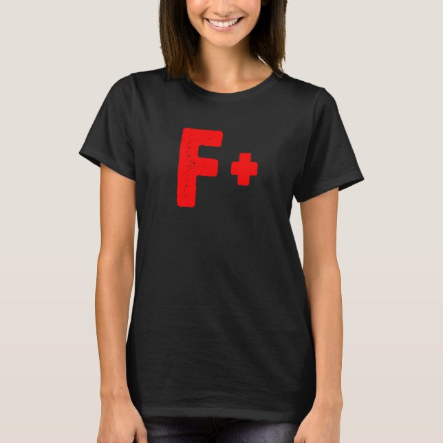 Grading Education School F Letter Teacher Student  T-Shirt (Vorderseite)