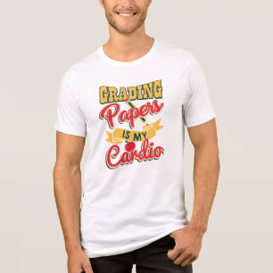 Grading Papers ist mein Cardio-Lehrer Tri-Blend Shirt