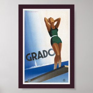 Grado Italien Vintage Poster 1933