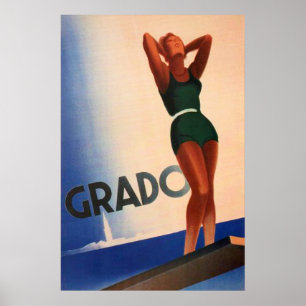 Grado, Italien Vintage Travel Poster
