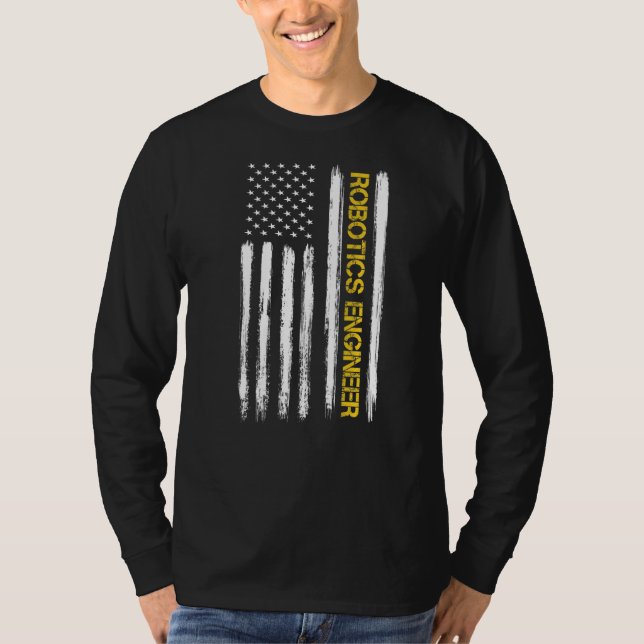 Gradua Robotics Engineer American Flag Engineering T-Shirt (Vorderseite)