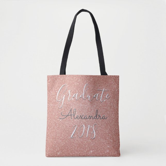 Graduate 2018 Rose Gold - Rosa Glitzer (Vorderseite)