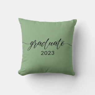 Graduate 2023 Black Calligraphy Design Kissen