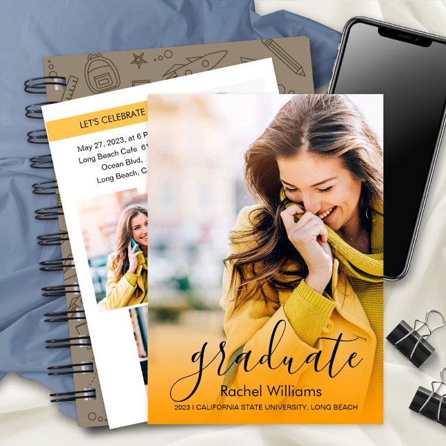 Graduate 2023 Foto Einladung Party Ankündigung (Von Creator hochgeladen)