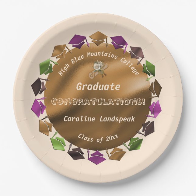 Graduate 2025 pappteller (Vorderseite)