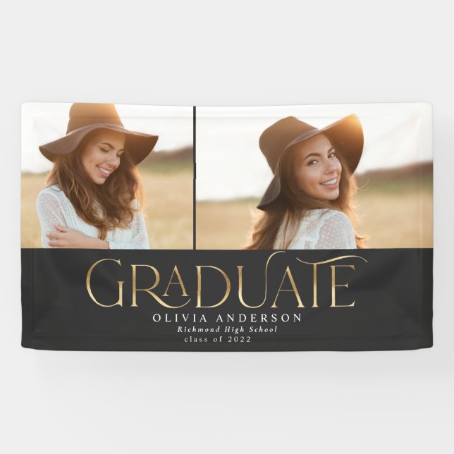 Graduate 2 Foto, botanisch schwarz Banner (Horizontal)