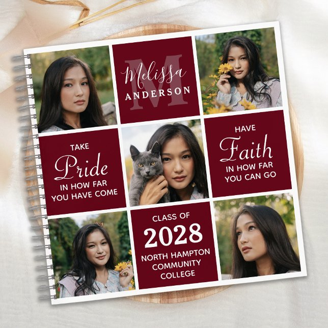 Graduate 5 Foto Collage Abschluss Moderner Gast Notizbuch (Von Creator hochgeladen)