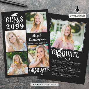 Graduate 5 Fotos Extravagant Class Year Script Ankündigung