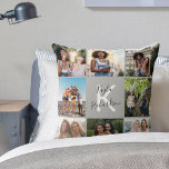 Graduate 8 Foto Collage and Quote Grau Abschluss Kissen<br><div class="desc">Foto Kissen zu personalisieren für ein einzigartiges Abschluss Geschenk. Die Fotovorlage ist Set für Sie, 8 Ihrer Lieblings-Fotos Ihrer Studienjahre hinzuzufügen. Ihre Fotos werden in quadratischer / instagram-Format in einer einfachen Grid-Stil Foto-Collage angezeigt. Dieses mit Monogramm Design ist noch personalisiert mit dem Namen des Absolventen und dem ersten, benutzerdefinierten Text...</div>