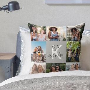 Graduate 8 Foto Collage and Quote Grau Abschluss Kissen