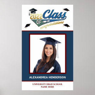 Graduate Abschluss Class Foto Herzlichen Glückwuns Poster