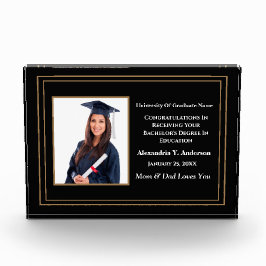 Graduate Abschluss School Award Personalize Fotoblock