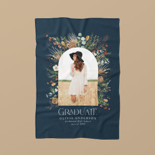Graduate arch 1 Foto Marine bluel botanisch modern Fleecedecke