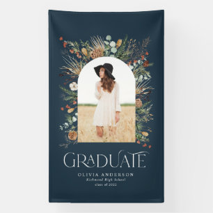 Graduate arch 1 Foto marineblau botanisch modern Banner