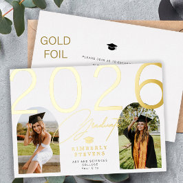 Graduate arch photo elegant 2026 graduation folieneinladung